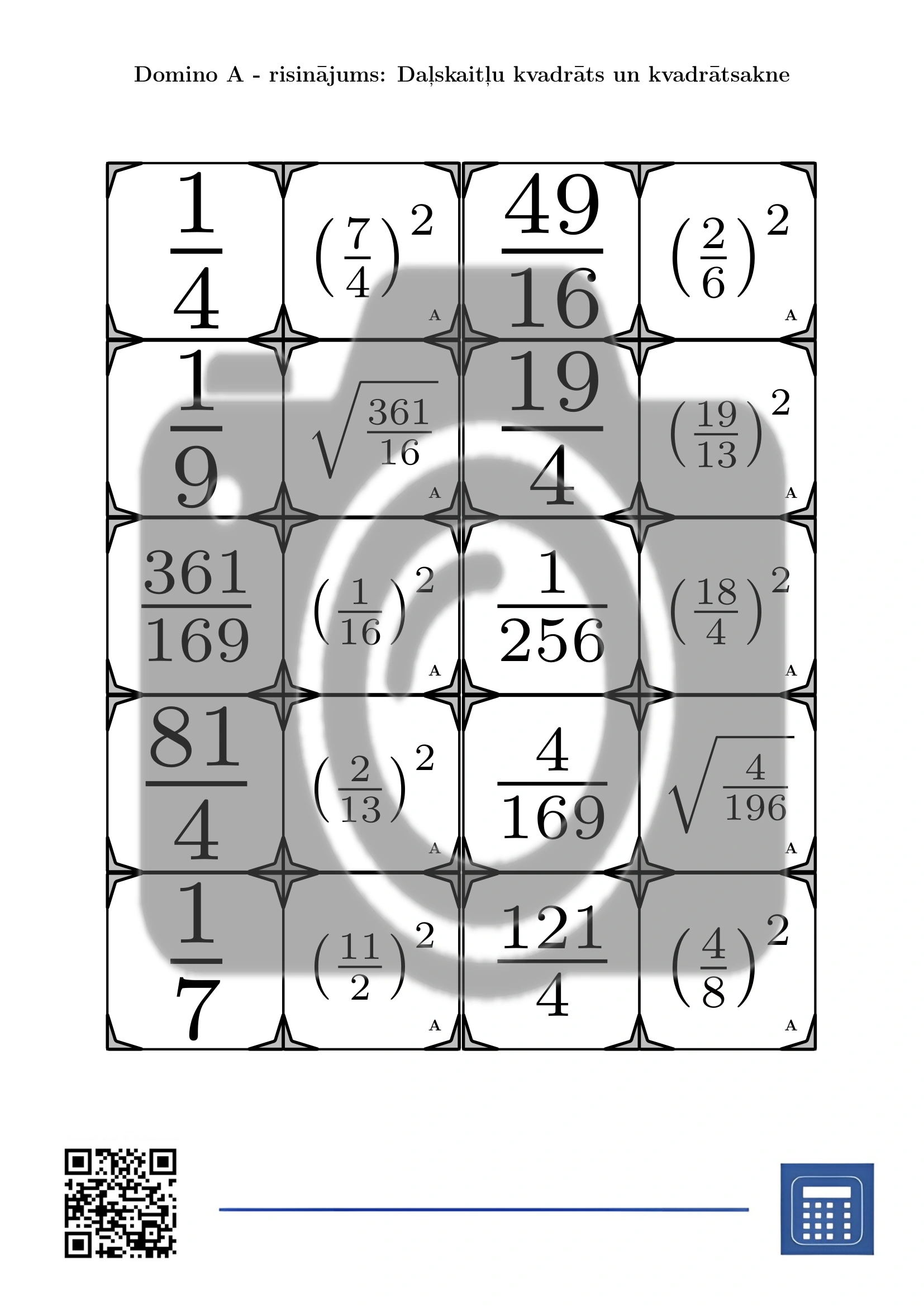 Domino: Daļskaitļu kvadrāts un kvadrātsakne - Image 4