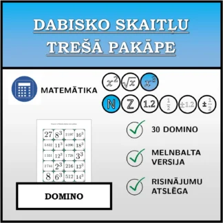 Domino: Dabisko skaitļu trešā pakāpe