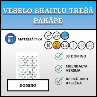 Domino: Veselo skaitļu trešā pakāpe