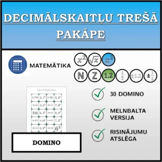 Domino: Decimālskaitļu trešā pakāpe
