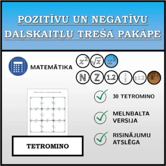 Tetromino: Pozitīvu un negatīvu daļskaitļu trešā pakāpe