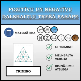 Trimino: Pozitīvu un negatīvu daļskaitļu trešā pakāpe
