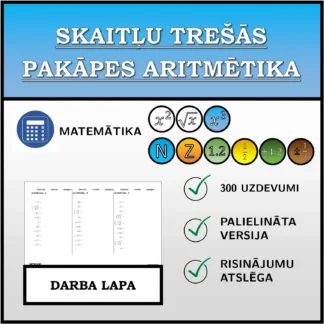 Darba lapa: Skaitļu trešās pakāpes aritmētika