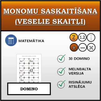 Domino: Monomu saskaitīšana (veselie skaitļi)