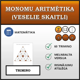 Trimino: Monomu aritmētika (veselie skaitļi)
