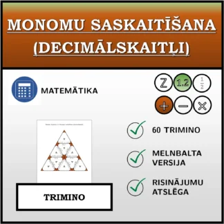 Trimino: Monomu saskaitīšana (decimālskaitļi)