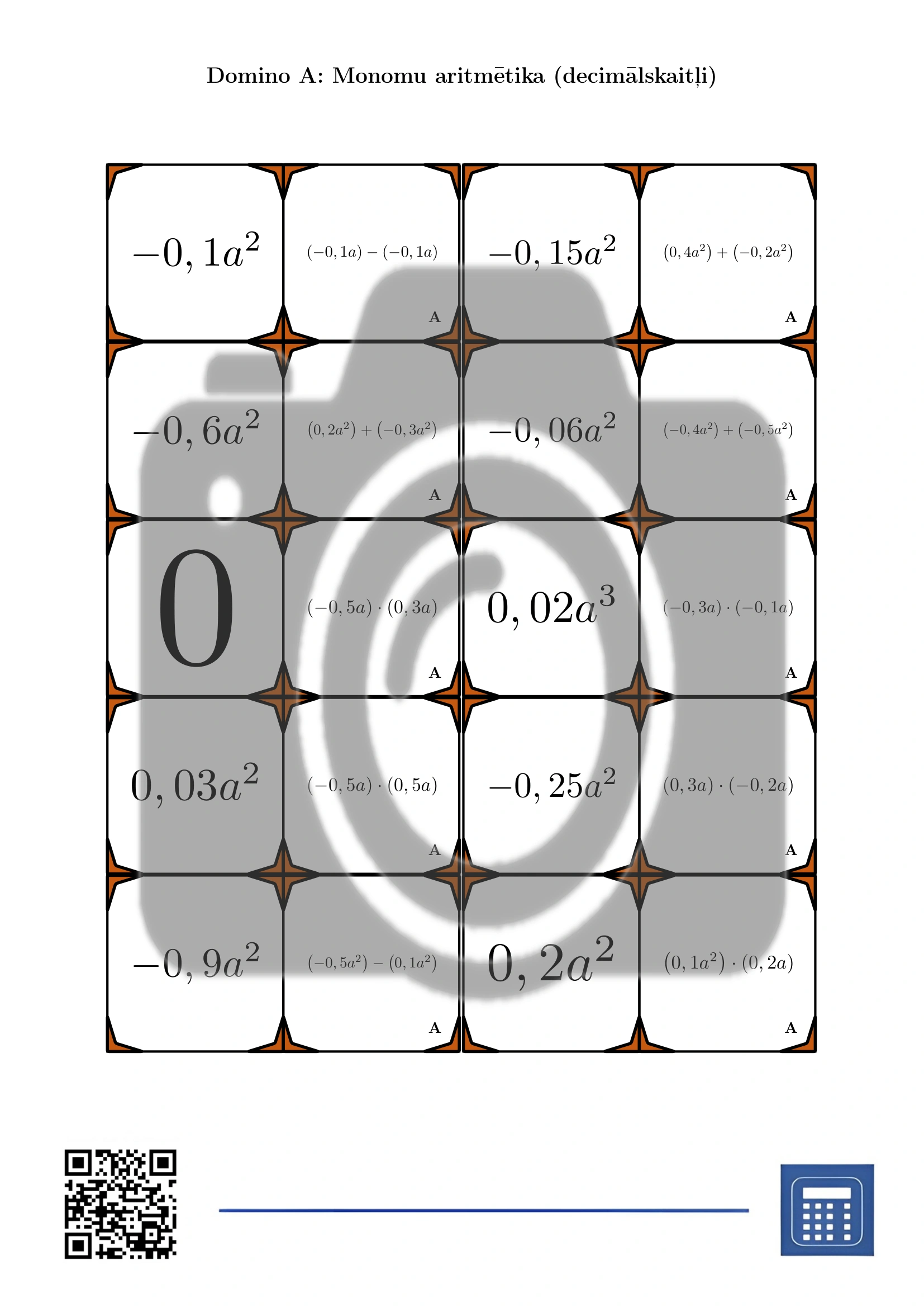 Domino: Monomu aritmētika (decimālskaitļi) - Image 2