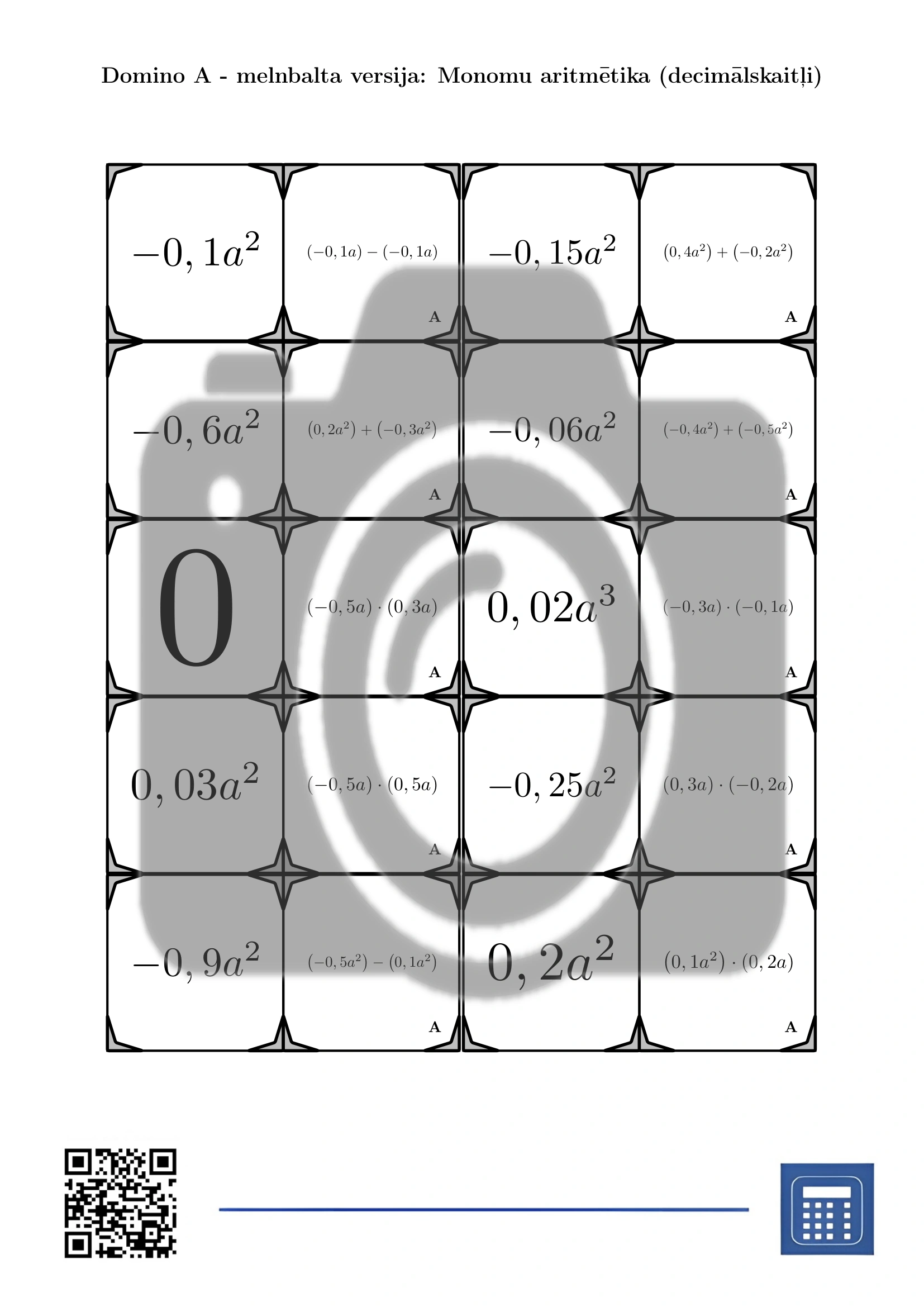 Domino: Monomu aritmētika (decimālskaitļi) - Image 3