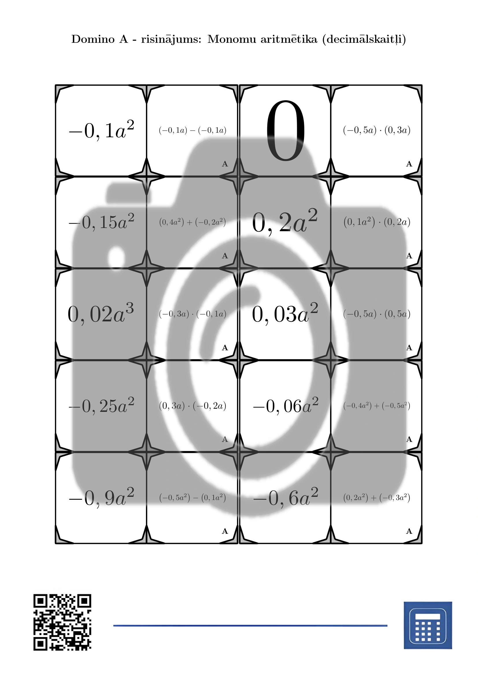 Domino: Monomu aritmētika (decimālskaitļi) - Image 4