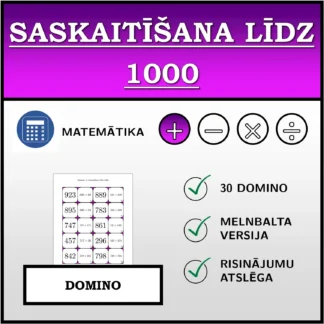 Domino: Saskaitīšana līdz 1000