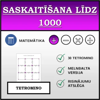 Tetromino: Saskaitīšana līdz 1000