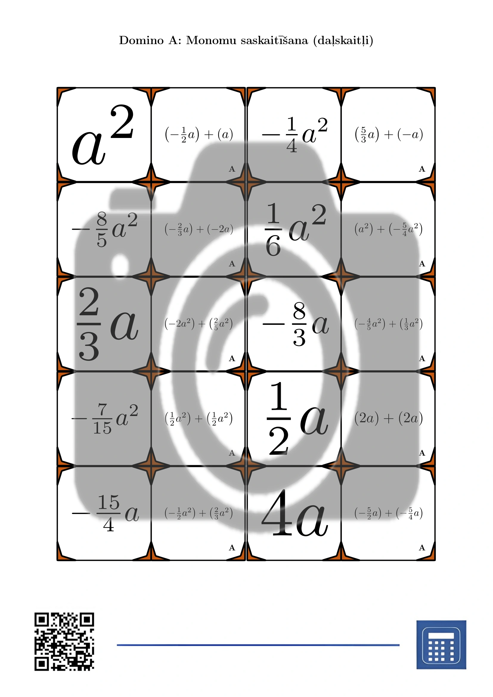 Domino: Monomu saskaitīšana (daļskaitļi) - Image 2