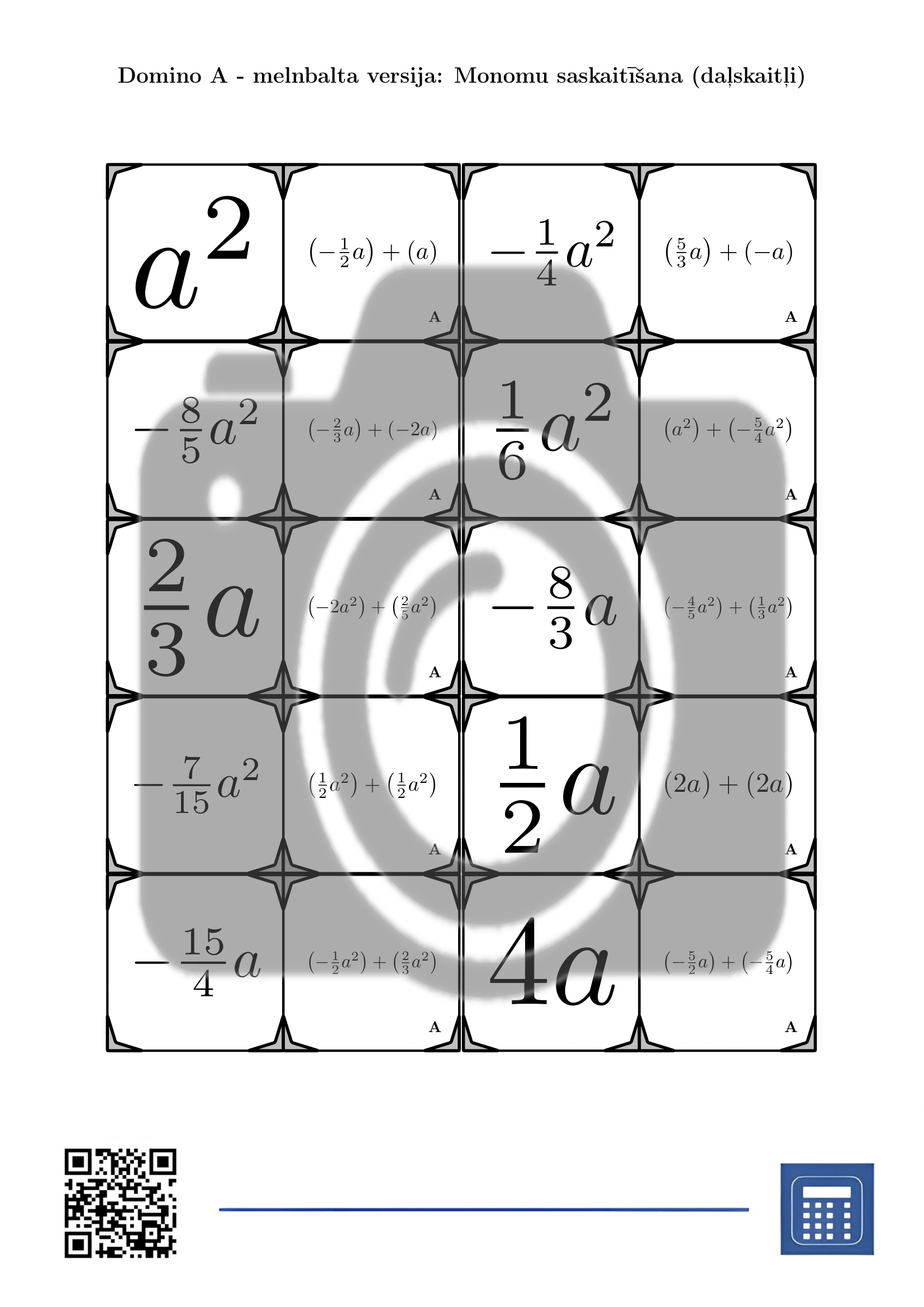 Domino: Monomu saskaitīšana (daļskaitļi) - Image 3