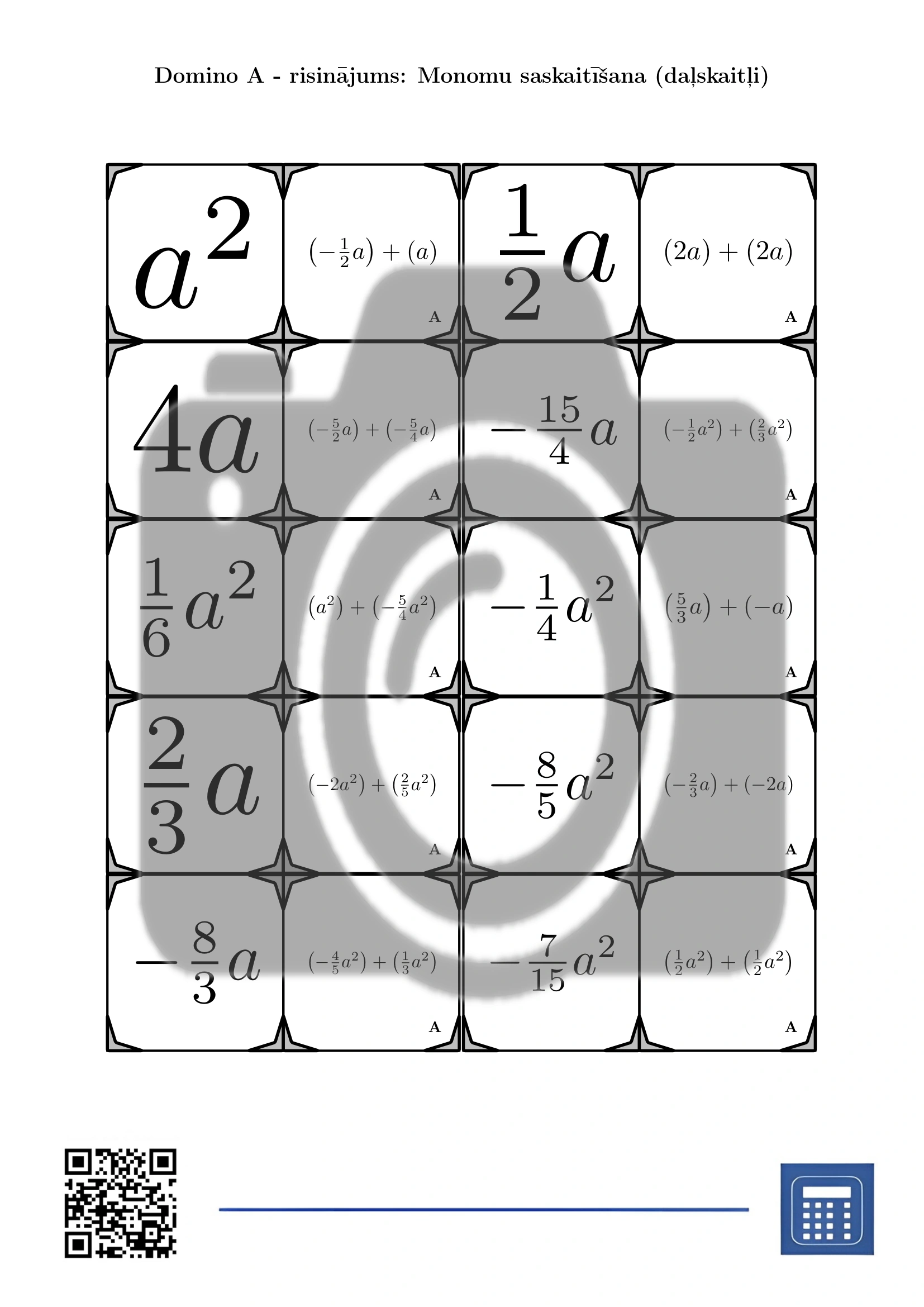 Domino: Monomu saskaitīšana (daļskaitļi) - Image 4