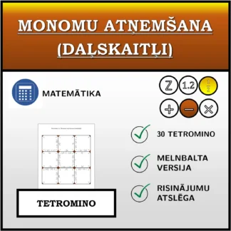 Tetromino: Monomu atņemšana (daļskaitļi)