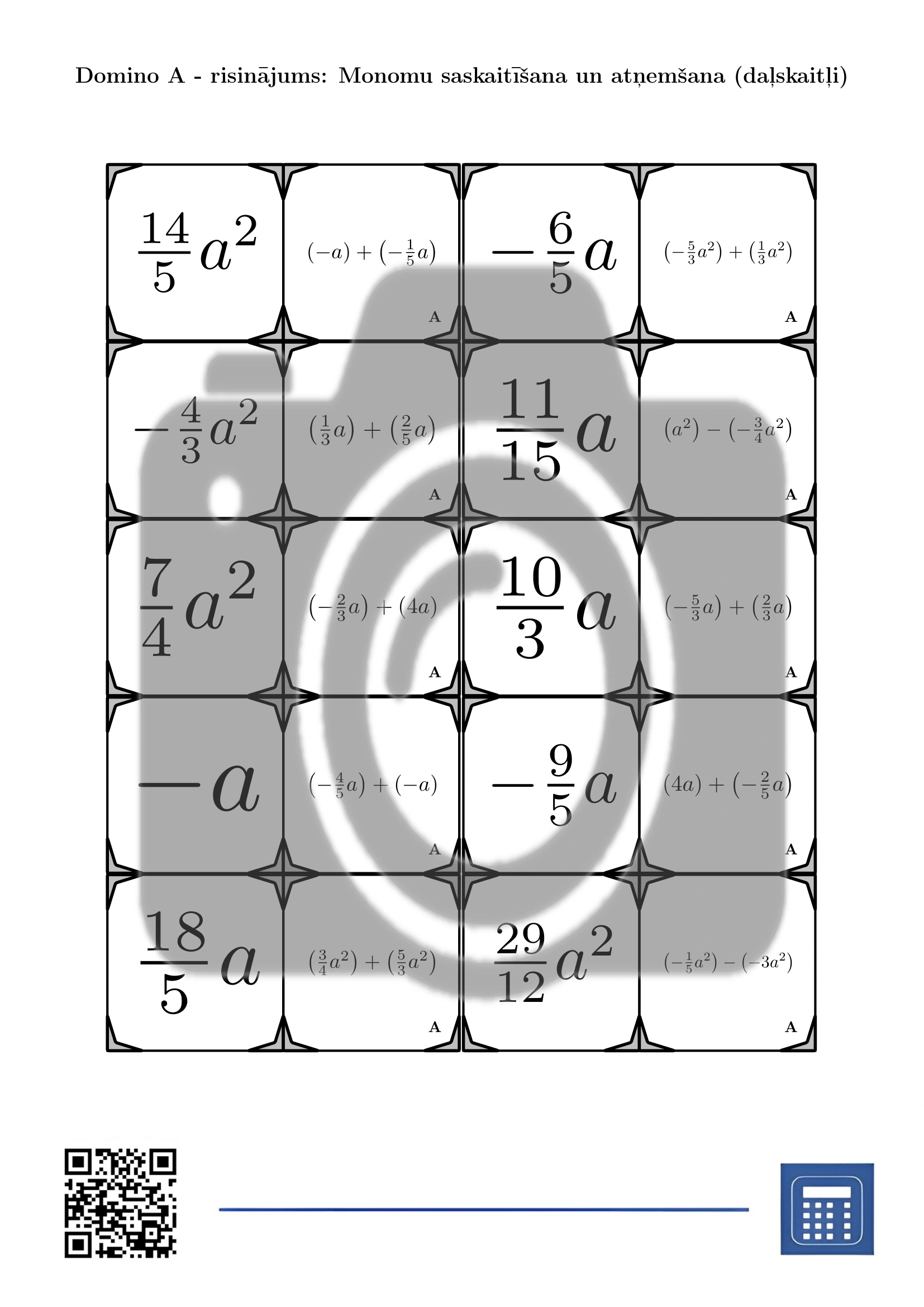 Domino: Monomu saskaitīšana un atņemšana (daļskaitļi) - Image 4