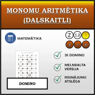 Domino: Monomu aritmētika (daļskaitļi)