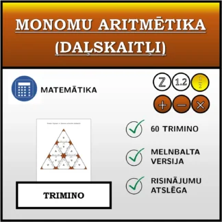 Trimino: Monomu aritmētika (daļskaitļi)