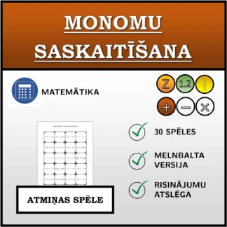 Atmiņas spēle: Monomu saskaitīšana