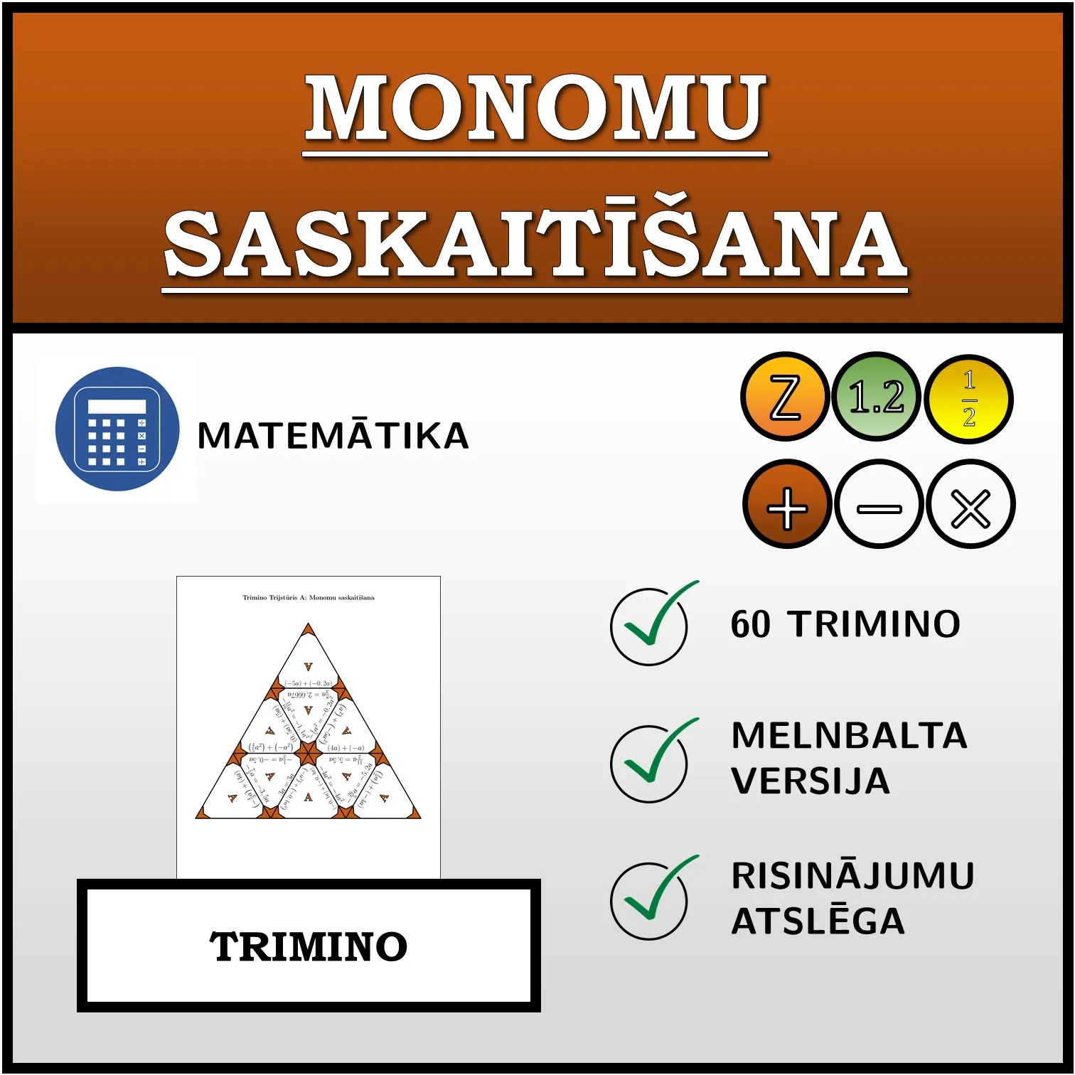 Trimino: Monomu saskaitīšana