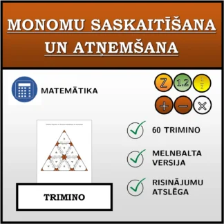 Trimino: Monomu saskaitīšana un atņemšana