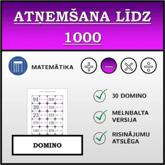 Domino: Atņemšana līdz 1000
