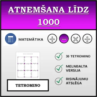 Tetromino: Atņemšana līdz 1000