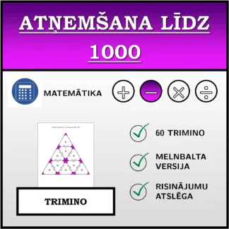 Trimino: Atņemšana līdz 1000