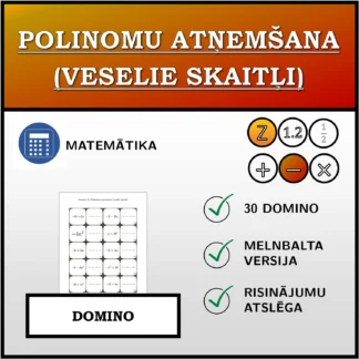 Domino: Polinomu atņemšana (veselie skaitļi)