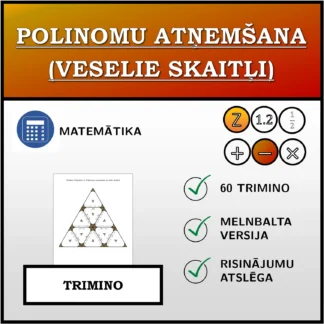Trimino: Polinomu atņemšana (veselie skaitļi)