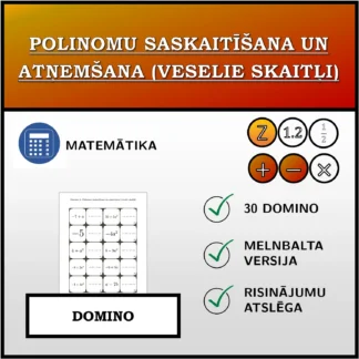 Domino: Polinomu saskaitīšana un atņemšana (veselie skaitļi)