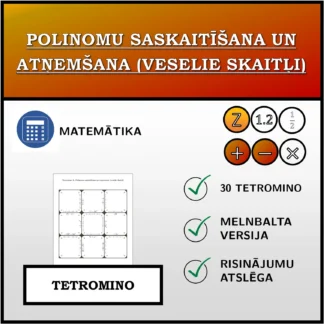 Tetromino: Polinomu saskaitīšana un atņemšana (veselie skaitļi)