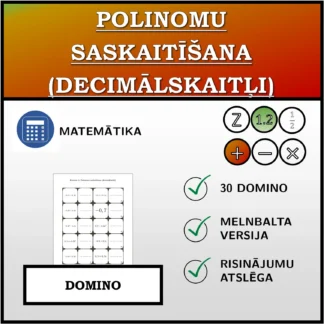 Domino: Polinomu saskaitīšana (decimālskaitļi)