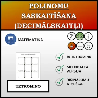 Tetromino: Polinomu saskaitīšana (decimālskaitļi)