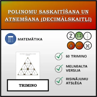 Trimino: Polinomu saskaitīšana un atņemšana (decimālskaitļi)