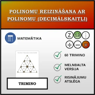 Trimino: Polinomu reizināšana ar polinomu (decimālskaitļi)