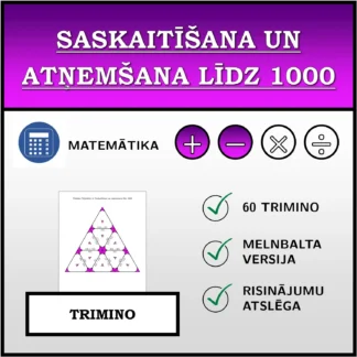 Trimino: Saskaitīšana un atņemšana līdz 1000