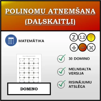 Domino: Polinomu atņemšana (daļskaitļi)