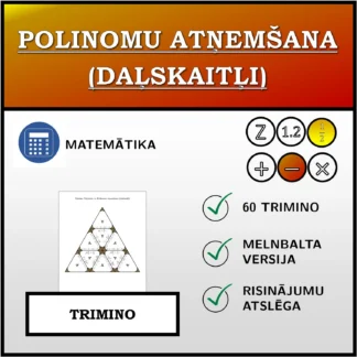 Trimino: Polinomu atņemšana (daļskaitļi)