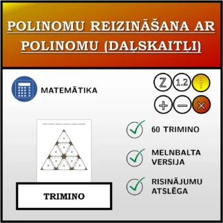 Trimino: Polinomu reizināšana ar polinomu (daļskaitļi)