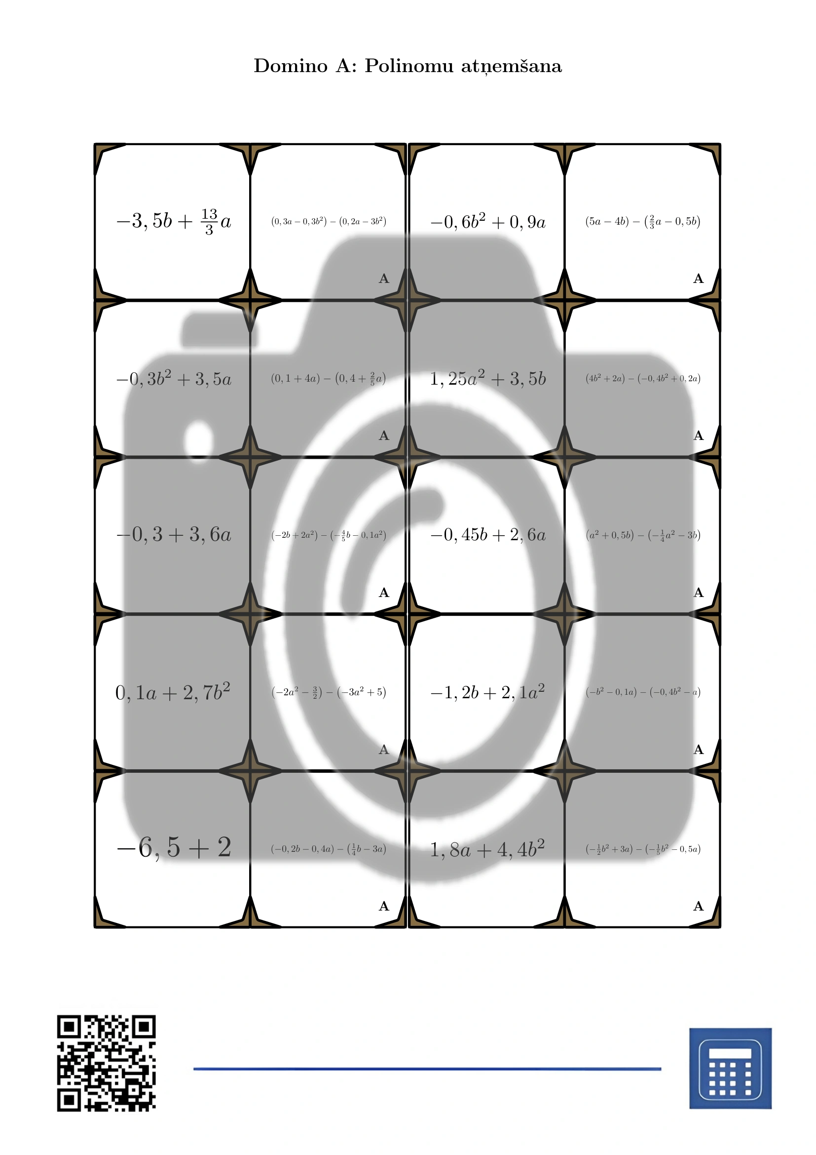 Domino: Polinomu atņemšana - Image 2
