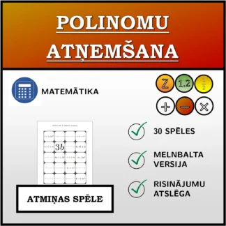 Atmiņas spēle: Polinomu atņemšana