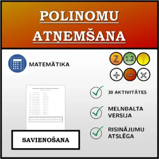 Savienošanas uzdevums: Polinomu atņemšana
