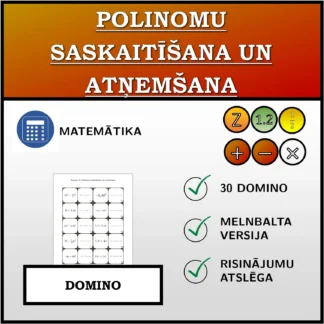 Domino: Polinomu saskaitīšana un atņemšana
