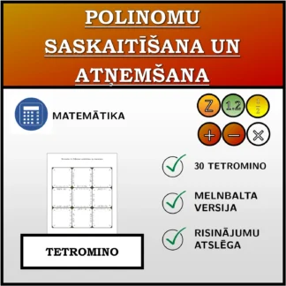 Tetromino: Polinomu saskaitīšana un atņemšana