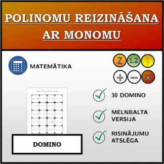 Domino: Polinomu reizināšana ar monomu