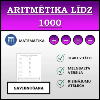 Savienošanas uzdevums: Aritmētika līdz 1000