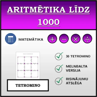 Tetromino: Aritmētika līdz 1000