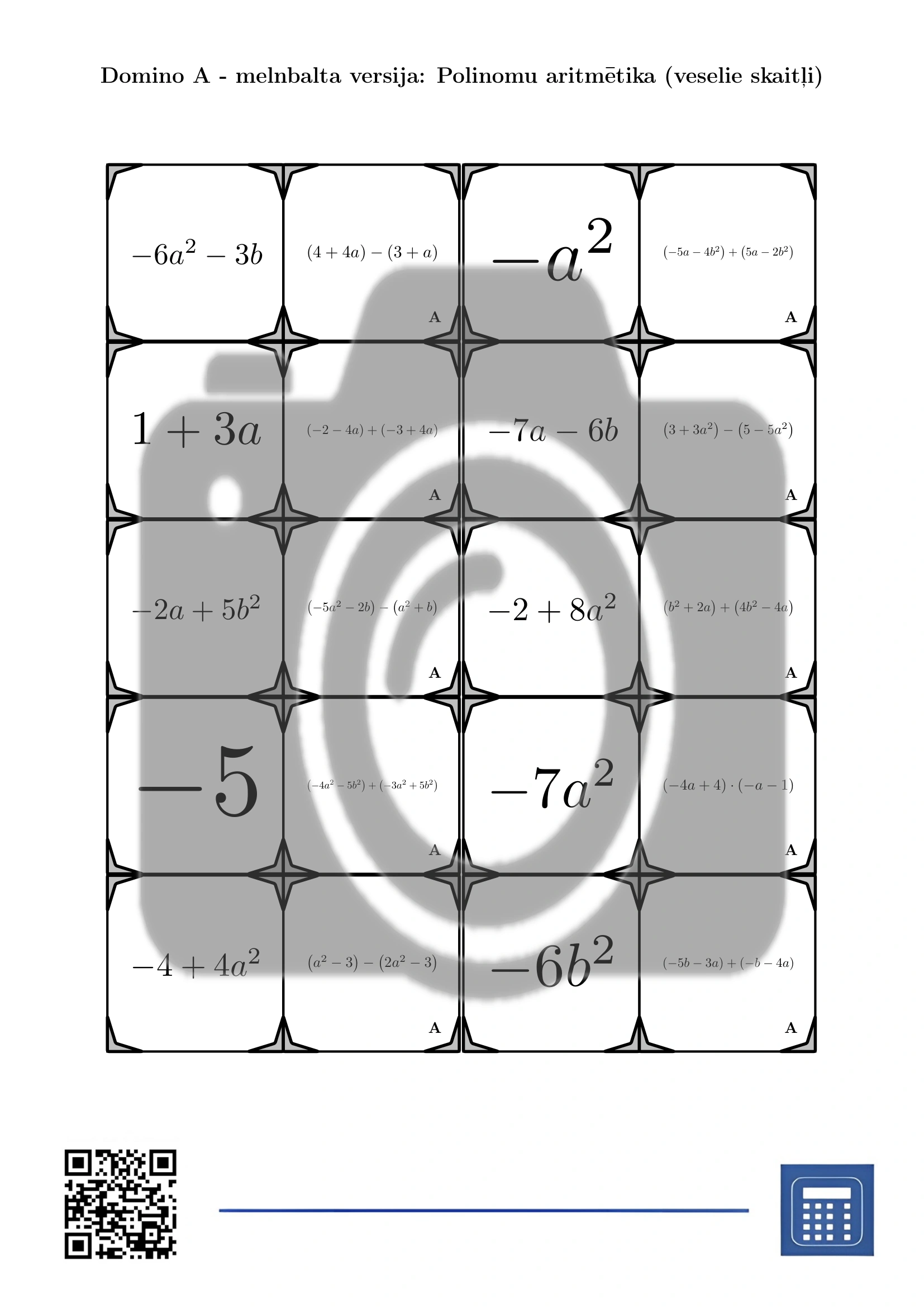 Domino: Polinomu aritmētika (veselie skaitļi) - Image 3