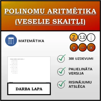Darba lapa: Polinomu aritmētika (veselie skaitļi)